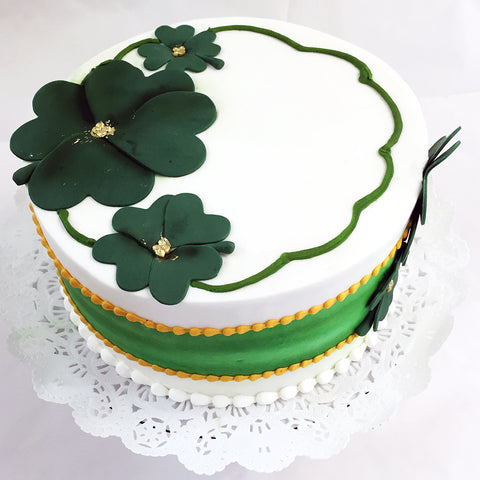 Shamrock Band of Green Cake