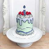 Comic Book Cake - Periwinkle/Green