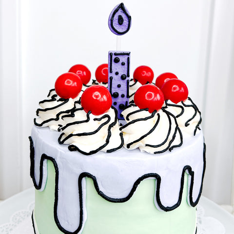 Comic Book Cake - Periwinkle/Green