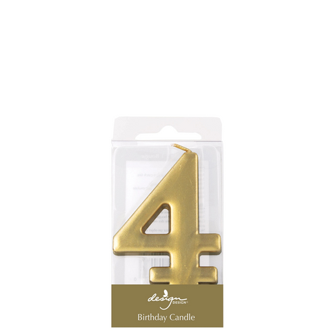 Gold Number Candle - 4