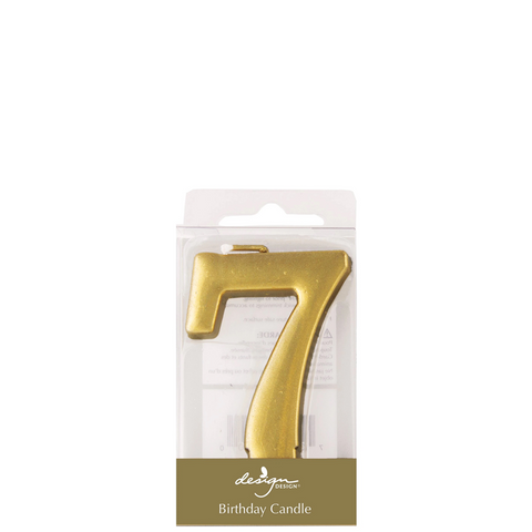 Gold Number Candle - 7