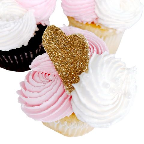 Hearts & Pearls Cupcakes - Set (6)