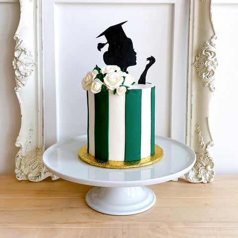 Silhouette Graduation Cake
