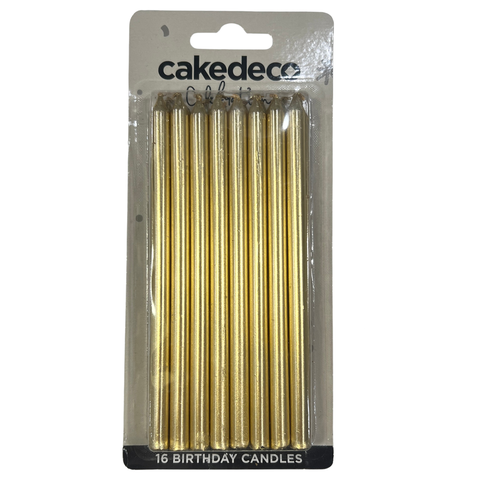 Golden Party Candles - Tall (16)