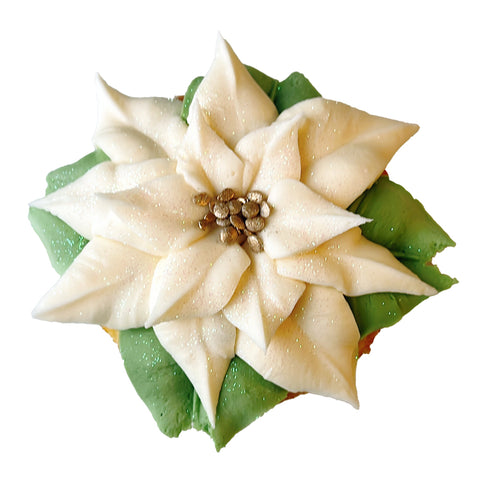 Poinsettia Mini Cake - white