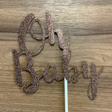 Cake Topper - Oh Baby - Bronze