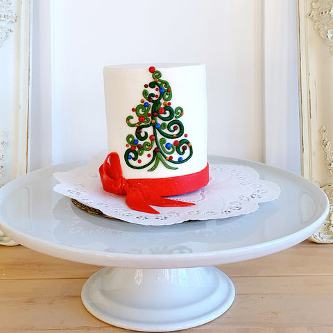 Whimsical Christmas Tree Cake