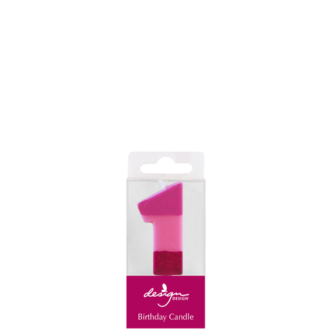 Color Block Number Candle - 1
