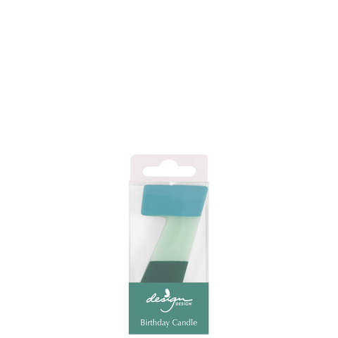 Color Block Number Candle - 7