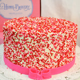 Confetti Hearts Cake - The Home Bakery