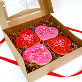 Heart Cookies - Sugar Decorated - Gift Packaged