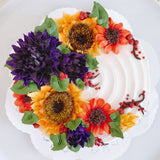 Ellery Cake - Fall Florals in Jewel Tones