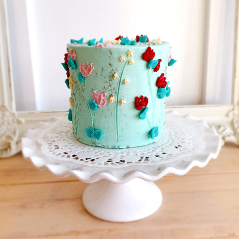 Watercolor Floral Cake | Farmer's Daughter Bakery