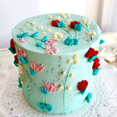 Round Red Velvet Love Cake