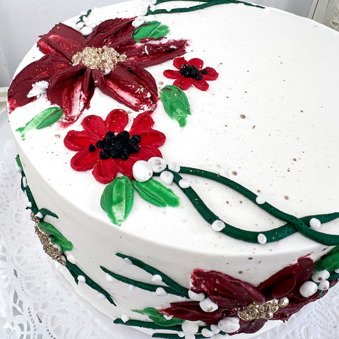 Holiday Floral Cake