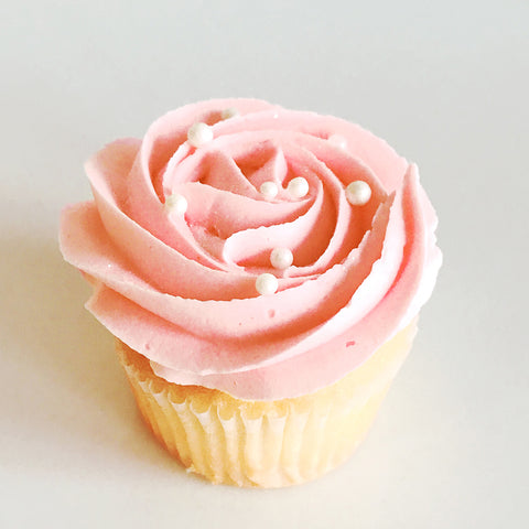 Peach & Pearls Cupcake