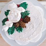 Peonies and Pinecones Cake