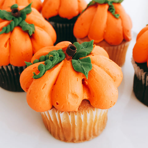 Halloween Pumpkin Cupcakes - Set (6)