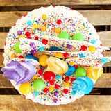 Overloaded Rainbow Cake