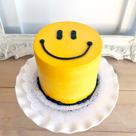 Smiley Face Sprinkle Cake