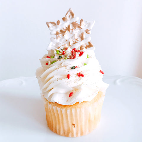 Holiday Snowflake Cupcake