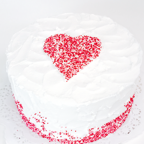 Pointillism Heart Cake - Valentine